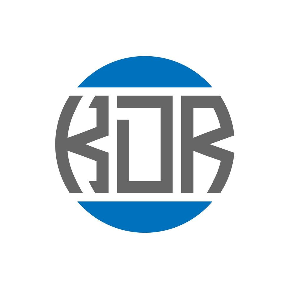 KDR letter logo design on white background. KDR creative initials circle logo concept. KDR letter design. vector