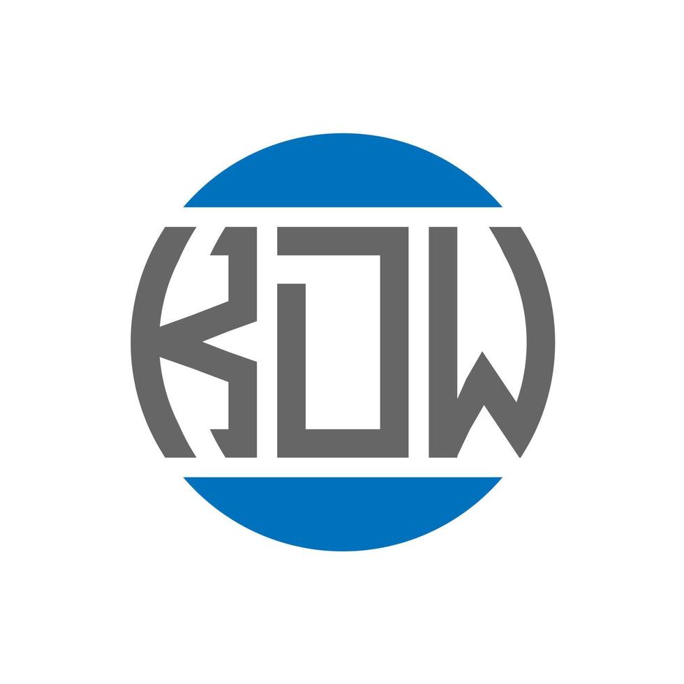 KDW letter logo design on white background. KDW creative initials circle logo concept. KDW letter design. vector