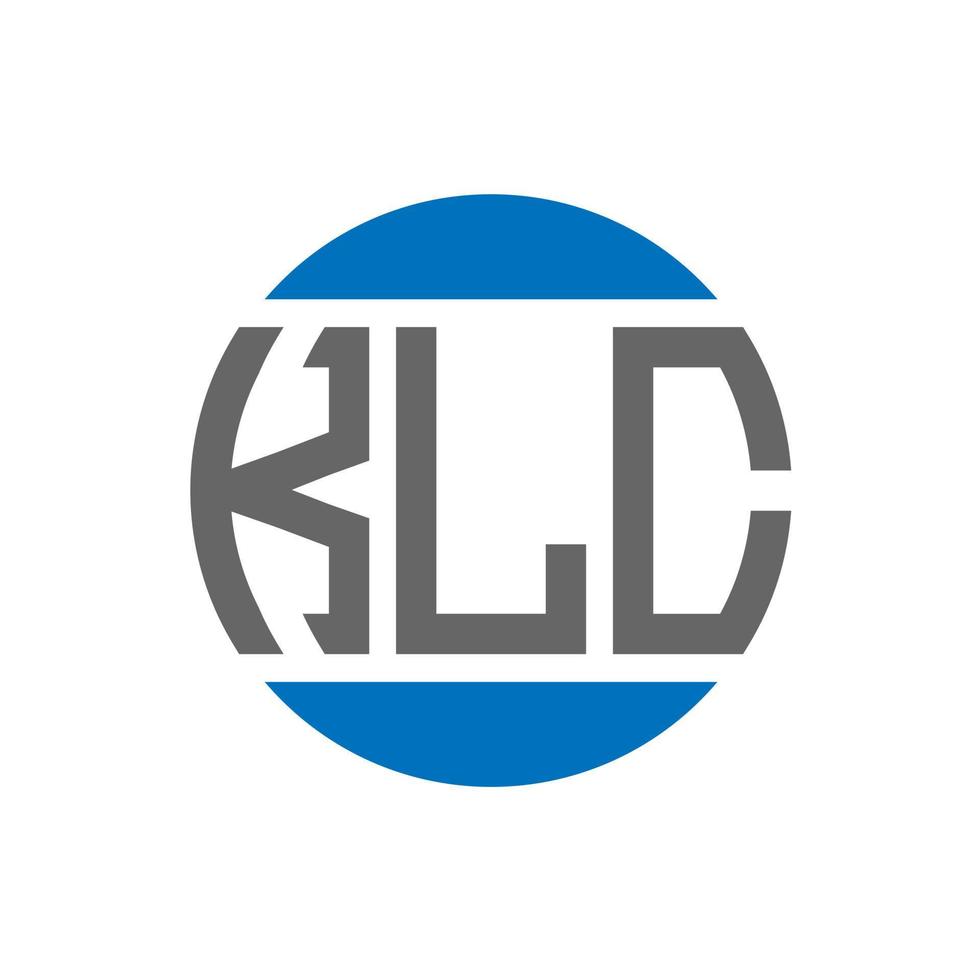 diseño de logotipo de letra klc sobre fondo blanco. concepto de logotipo de círculo de iniciales creativas de klc. diseño de letras klc. vector