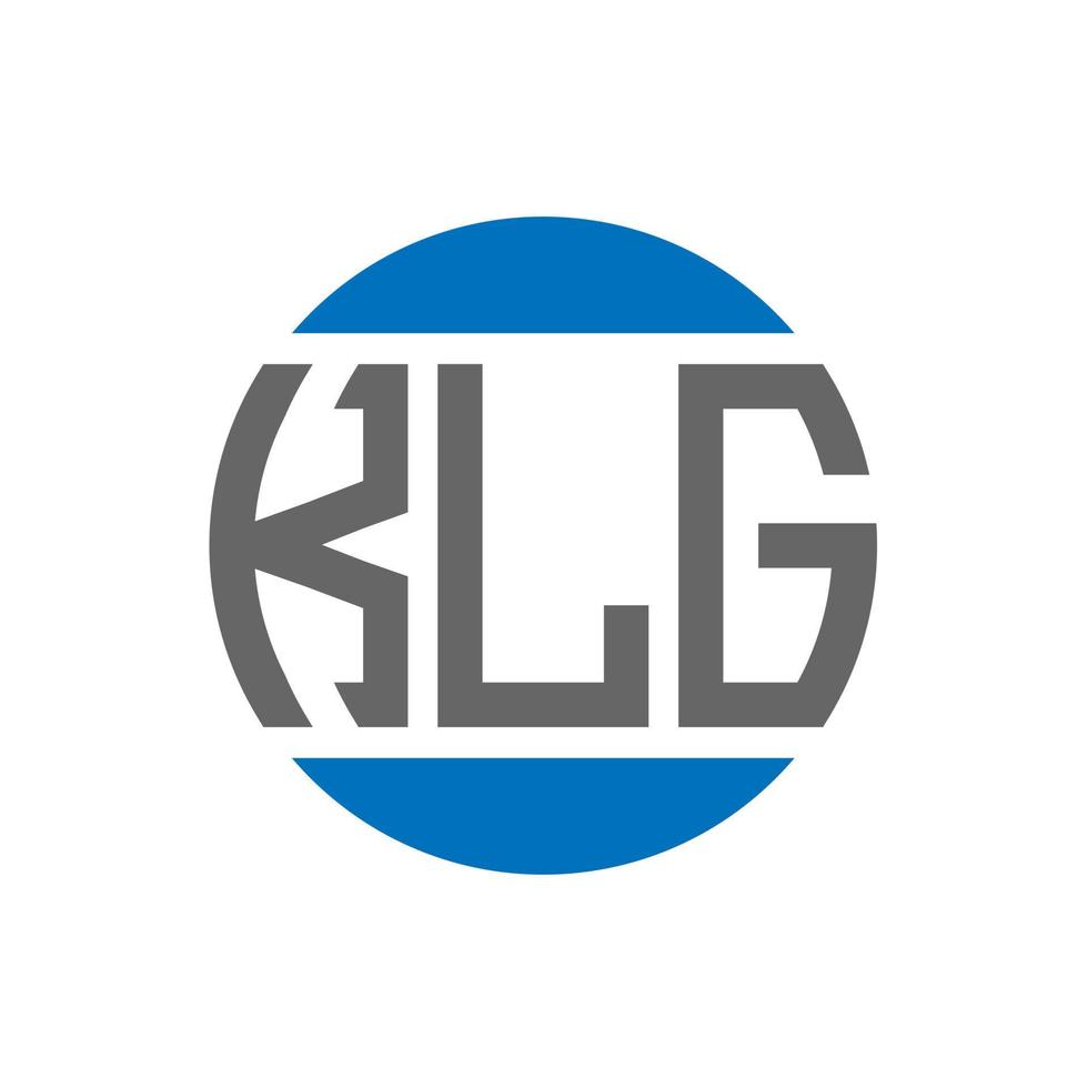 diseño de logotipo de letra klg sobre fondo blanco. concepto de logotipo de círculo de iniciales creativas de klg. diseño de letras klg. vector