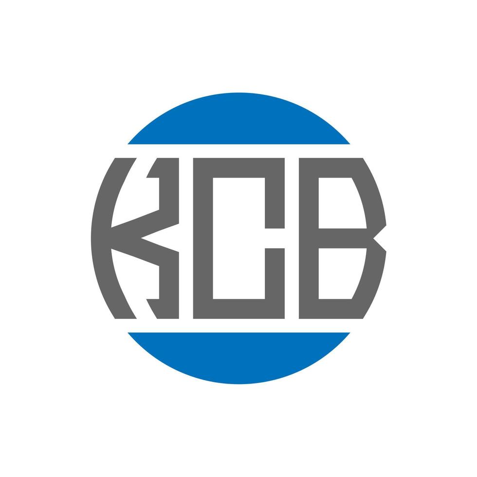 diseño de logotipo de letra kcb sobre fondo blanco. concepto de logotipo de círculo de iniciales creativas de kcb. diseño de letras kcb. vector