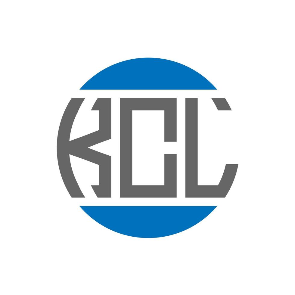 diseño de logotipo de letra kcl sobre fondo blanco. concepto de logotipo de círculo de iniciales creativas de kcl. diseño de letras kcl. vector