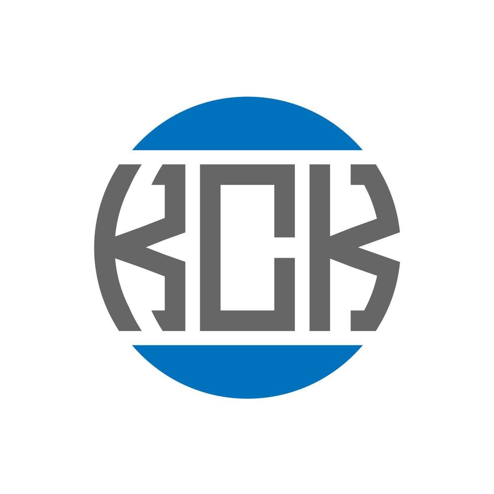 diseño de logotipo de letra kck sobre fondo blanco. concepto de logotipo de círculo de iniciales creativas kck. diseño de letras kck. vector