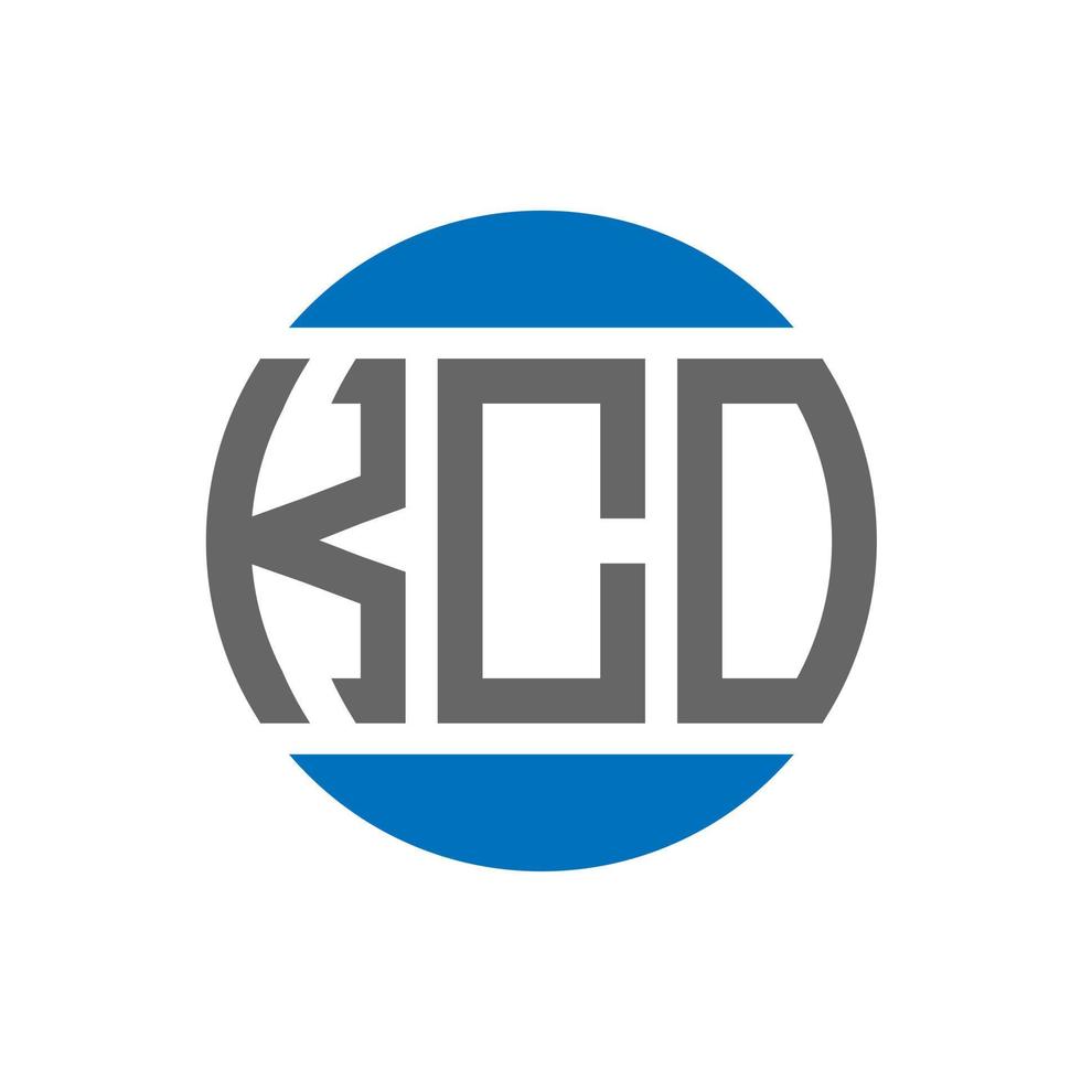 diseño de logotipo de letra kco sobre fondo blanco. concepto de logotipo de círculo de iniciales creativas de kco. diseño de letras kco. vector