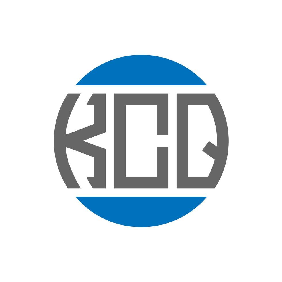 KCQ letter logo design on white background. KCQ creative initials circle logo concept. KCQ letter design. vector