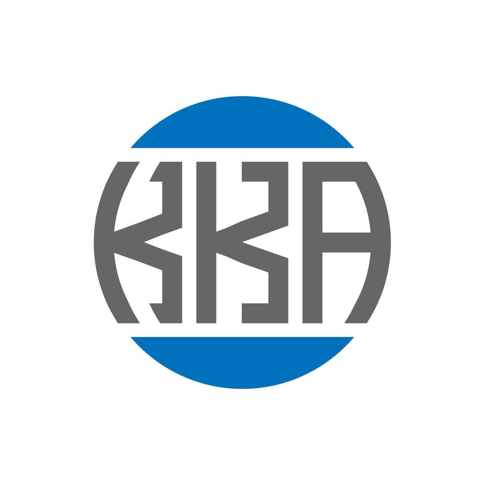 diseño de logotipo de letra kka sobre fondo blanco. concepto de logotipo de círculo de iniciales creativas kka. diseño de letras kka. vector