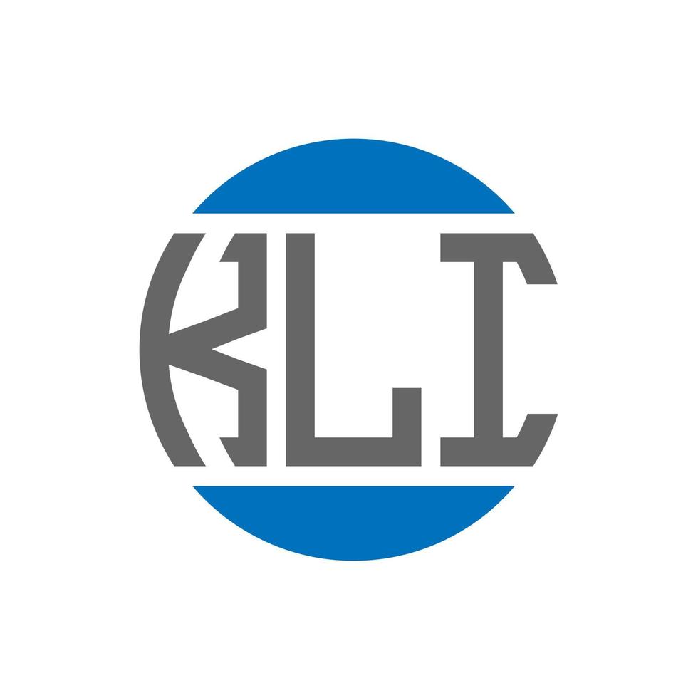 diseño de logotipo de letra kli sobre fondo blanco. concepto de logotipo de círculo de iniciales creativas de kli. diseño de letras kli. vector