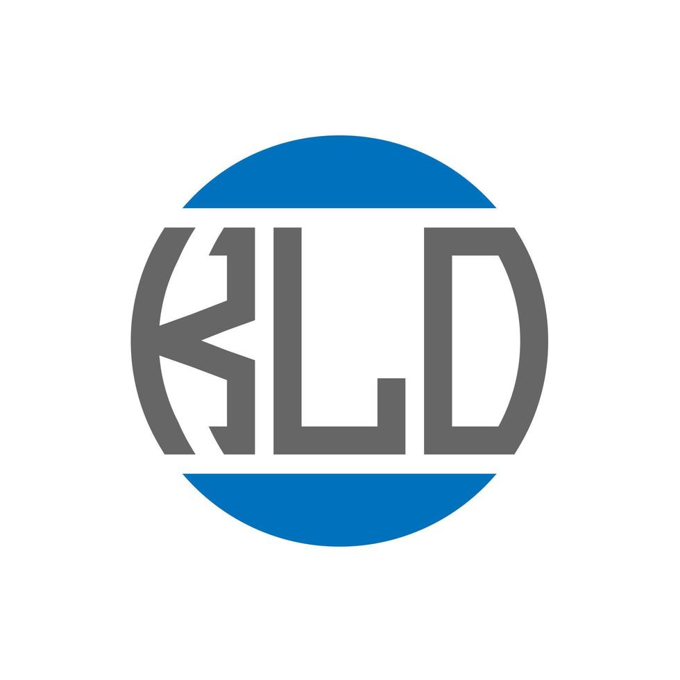 KLO letter logo design on white background. KLO creative initials circle logo concept. KLO letter design. vector