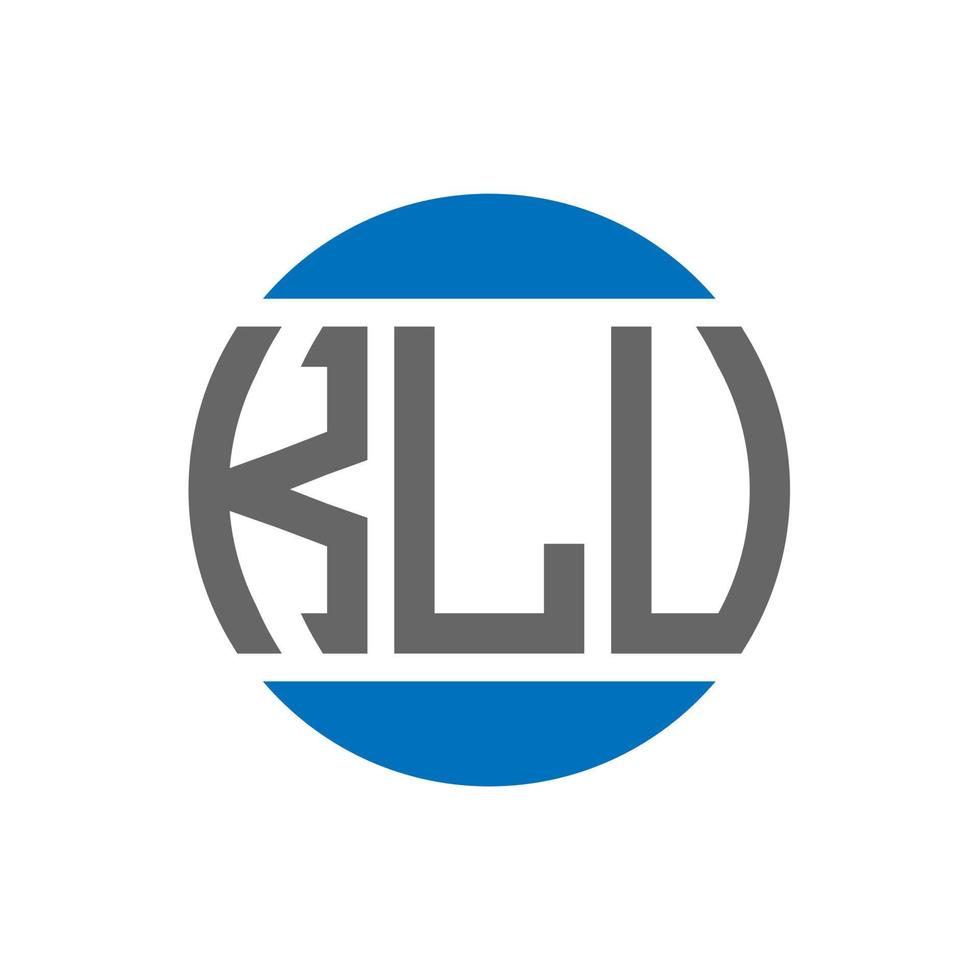 diseño de logotipo de letra klu sobre fondo blanco. concepto de logotipo de círculo de iniciales creativas de klu. diseño de letras klu. vector
