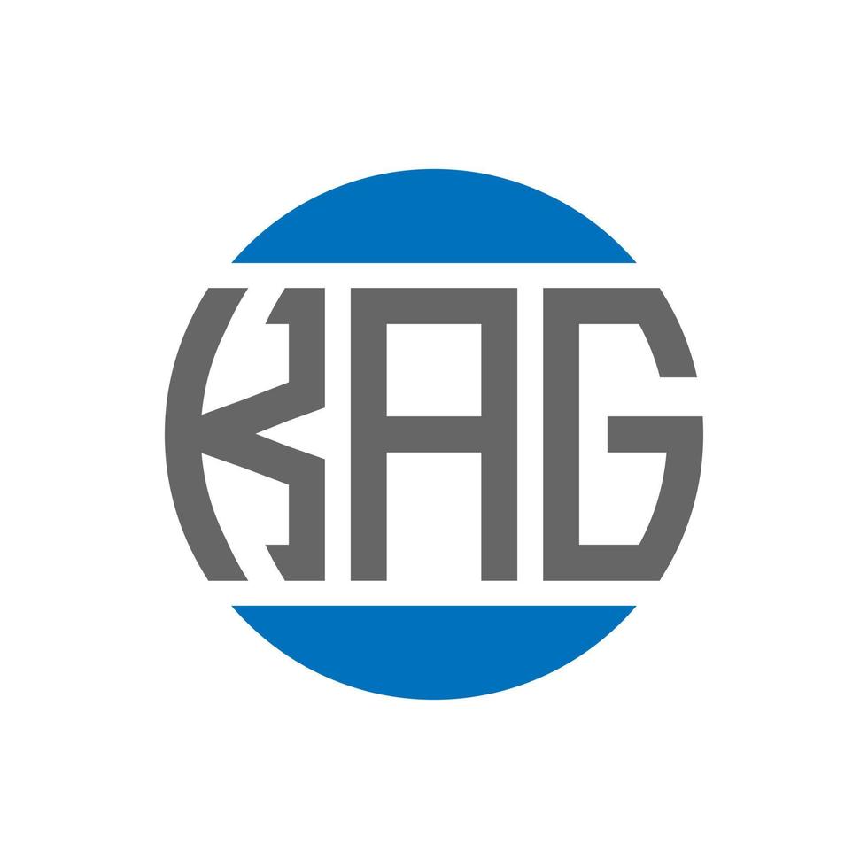 KAG letter logo design on white background. KAG creative initials