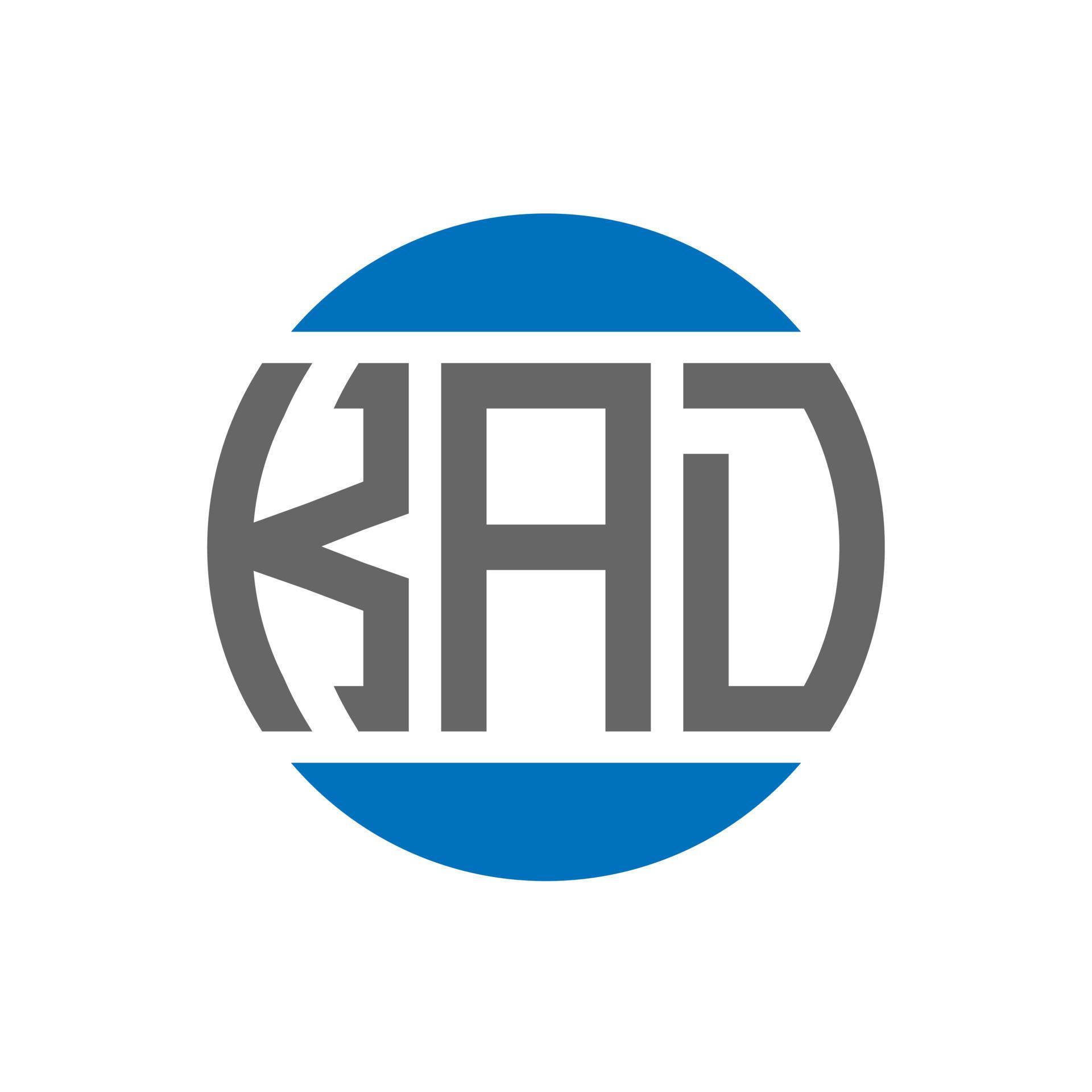 KAD letter logo design on white background. KAD creative initials ...