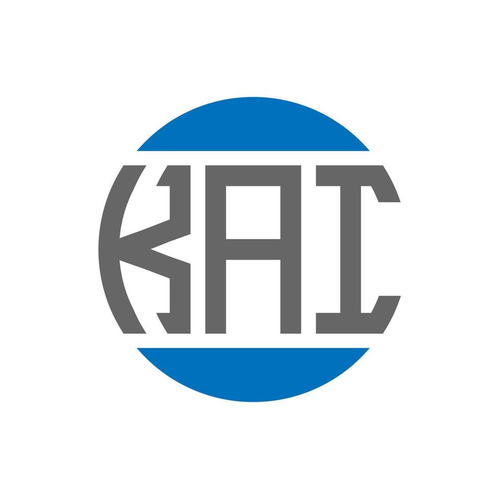 diseño del logotipo de la letra kai sobre fondo blanco. concepto de logotipo de círculo de iniciales creativas kai. diseño de letras kai. vector