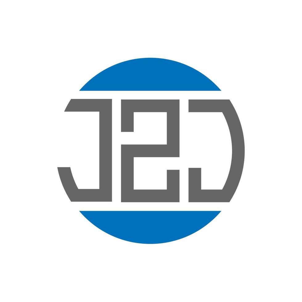 JZJ letter logo design on white background. JZJ creative initials circle logo concept. JZJ letter design. vector