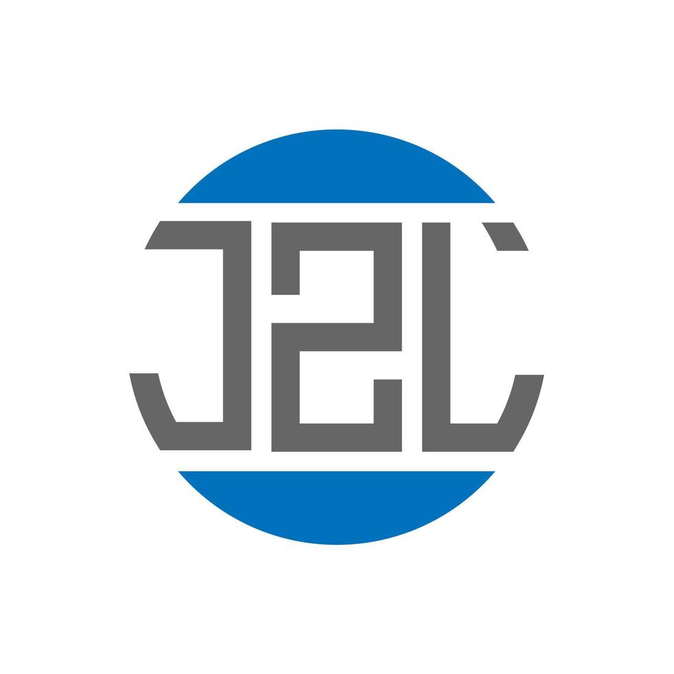 diseño de logotipo de letra jzl sobre fondo blanco. concepto de logotipo de círculo de iniciales creativas jzl. diseño de letras jzl. vector