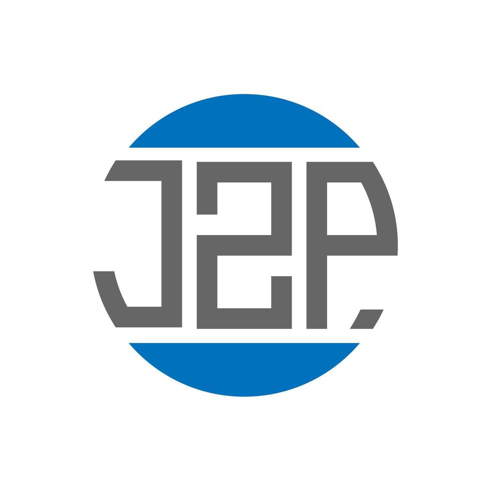 diseño de logotipo de letra jzp sobre fondo blanco. concepto de logotipo de círculo de iniciales creativas jzp. diseño de letras jzp. vector