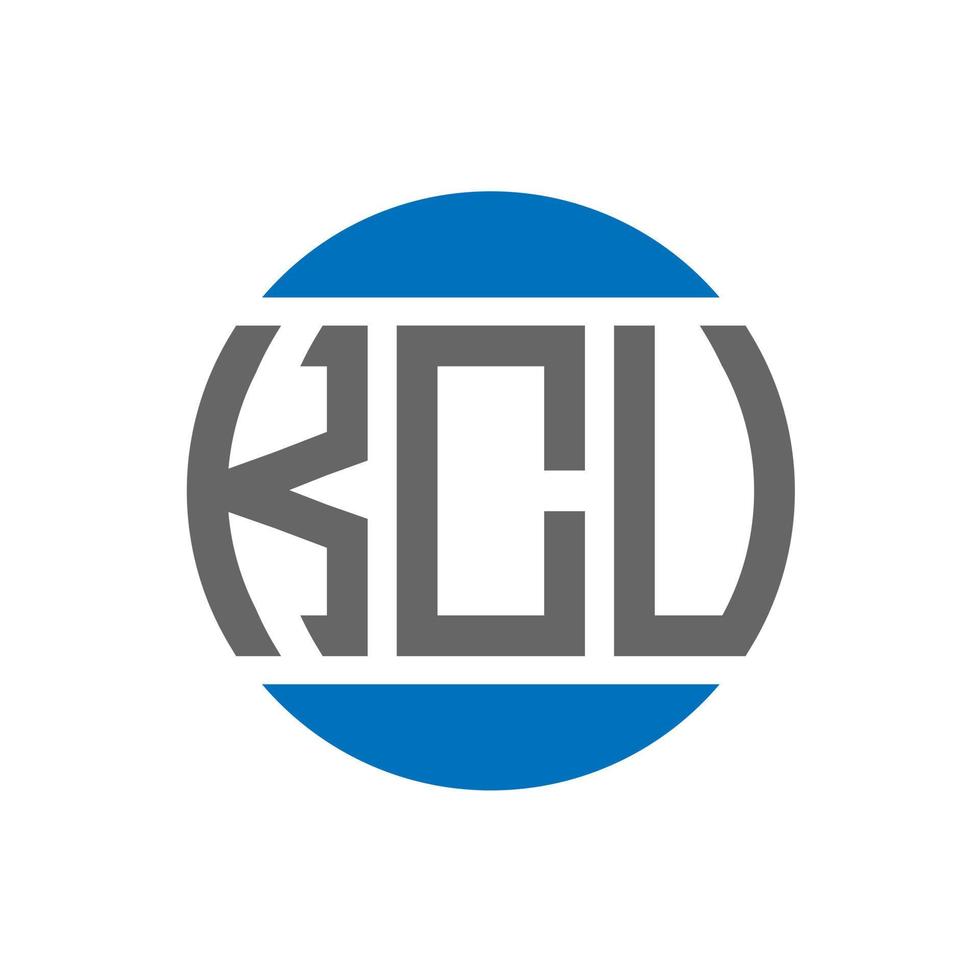 diseño de logotipo de letra kcu sobre fondo blanco. concepto de logotipo de círculo de iniciales creativas kcu. diseño de letras kcu. vector