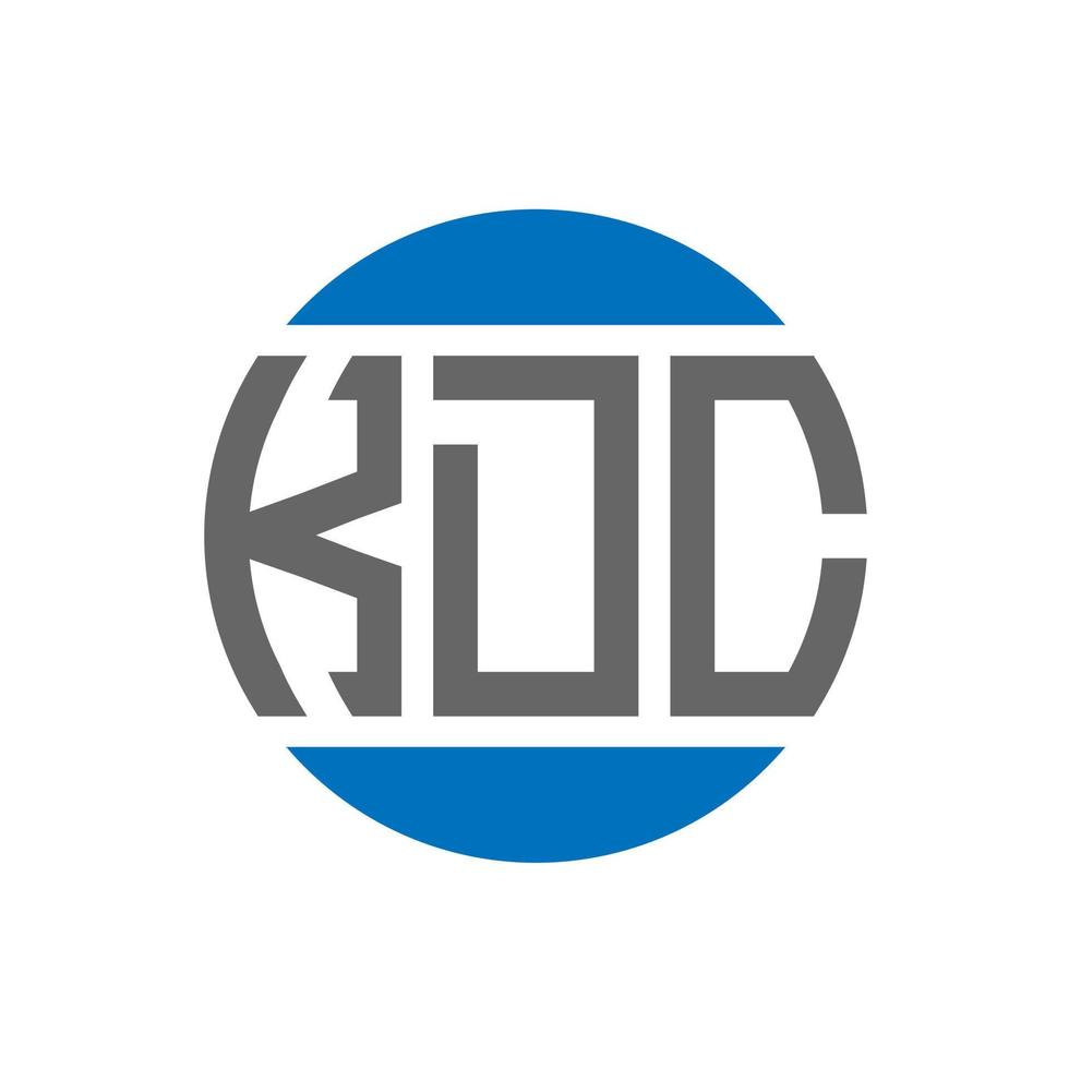 diseño de logotipo de letra kdc sobre fondo blanco. concepto de logotipo de círculo de iniciales creativas de kdc. diseño de letras kdc. vector