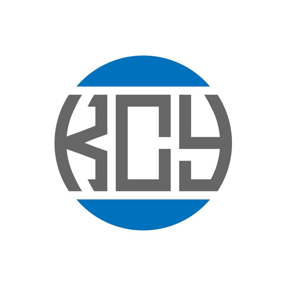diseño de logotipo de letra kcy sobre fondo blanco. concepto de logotipo de círculo de iniciales creativas kcy. diseño de letras kcy. vector