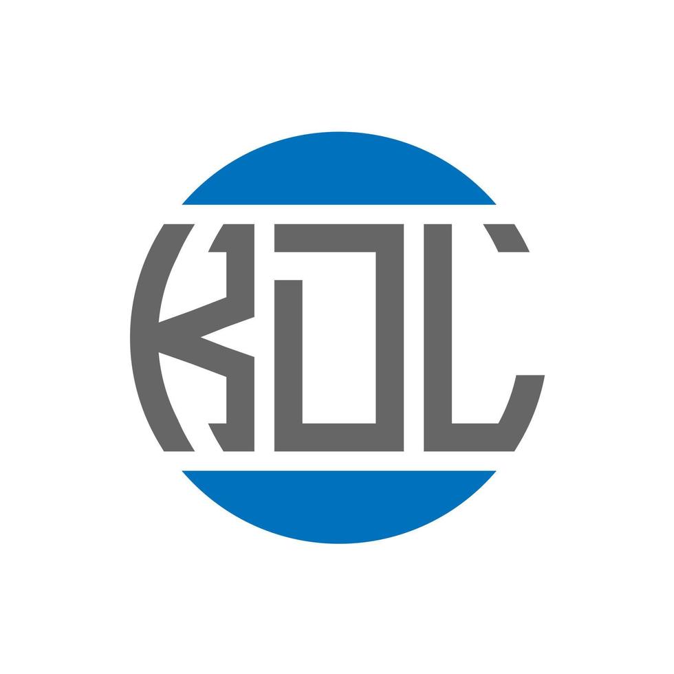 diseño de logotipo de letra kdl sobre fondo blanco. concepto de logotipo de círculo de iniciales creativas de kdl. diseño de letras kdl. vector