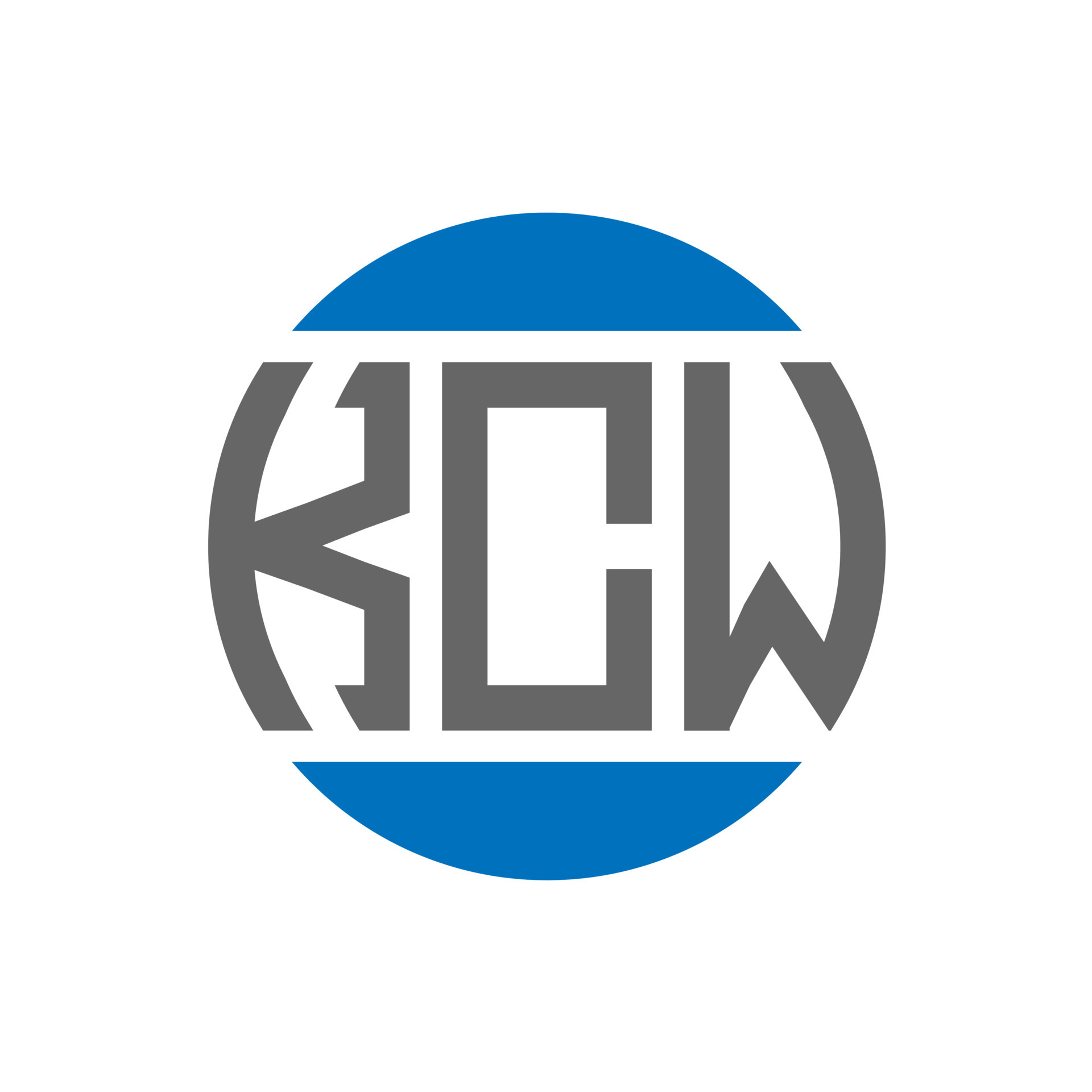 KCW letter logo design on white background. KCW creative initials ...