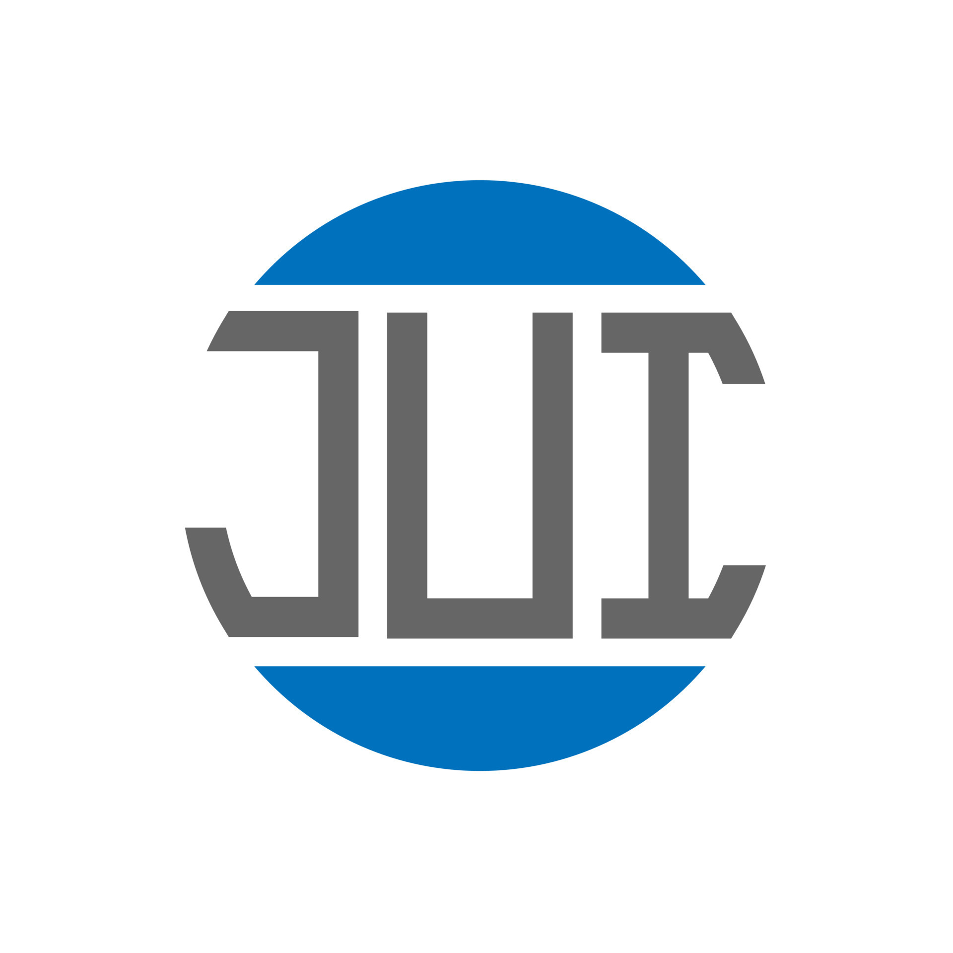 diseño de logotipo de letra jui sobre fondo blanco. concepto de