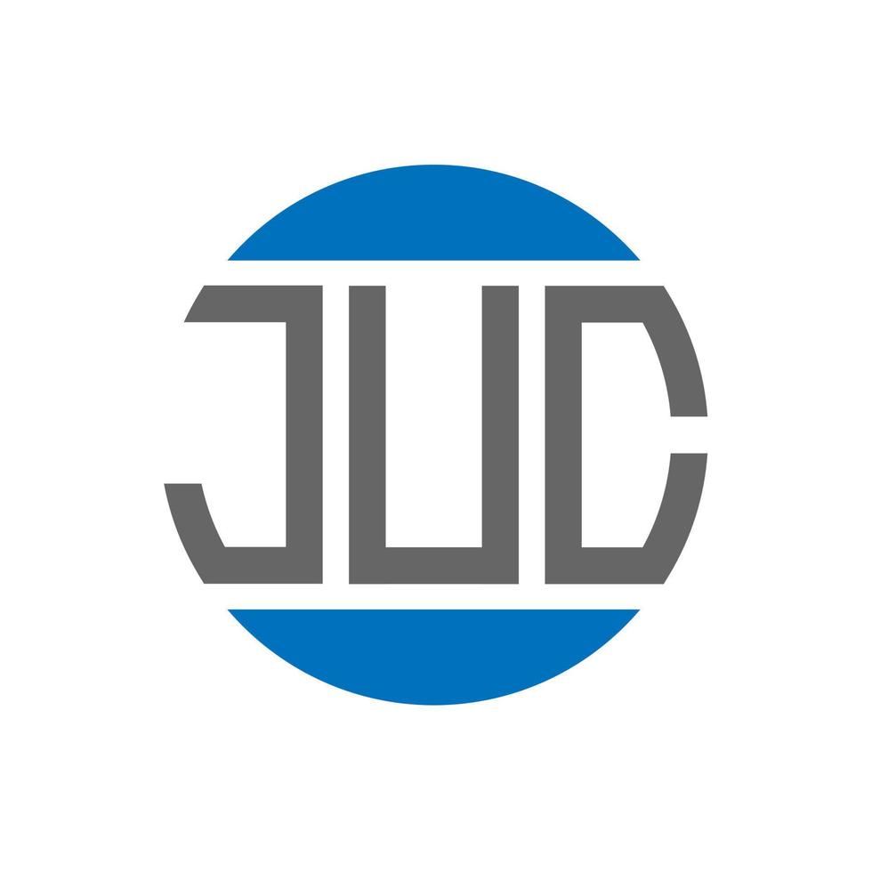 diseño del logotipo de la letra juc sobre fondo blanco. concepto de logotipo de círculo de iniciales creativas de juc. diseño de letras juc. vector