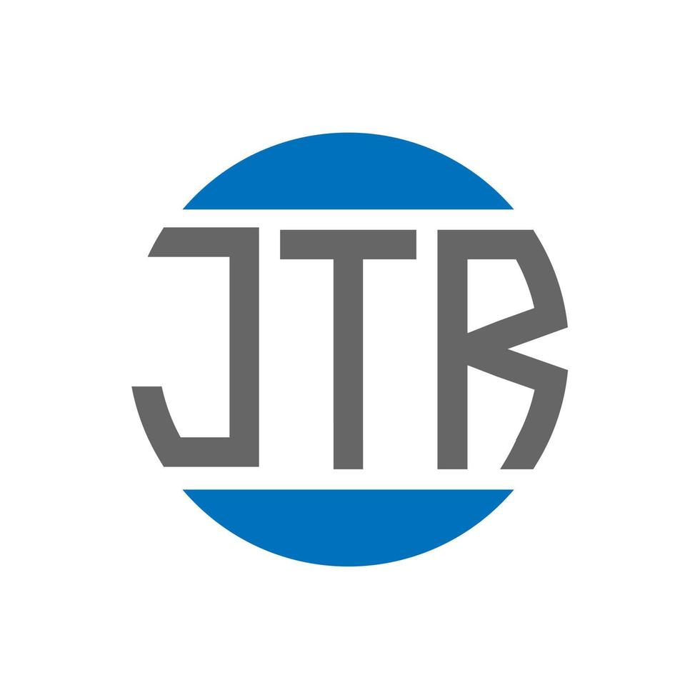 diseño de logotipo de letra jtr sobre fondo blanco. concepto de