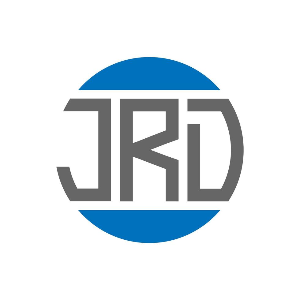 JRD letter logo design on white background. JRD creative initials circle logo concept. JRD letter design. vector