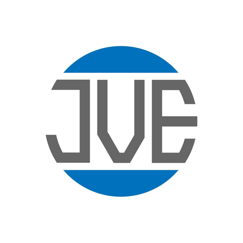 diseño de logotipo de letra jve sobre fondo blanco. concepto de logotipo de círculo de iniciales creativas jve. jve diseño de letras. vector