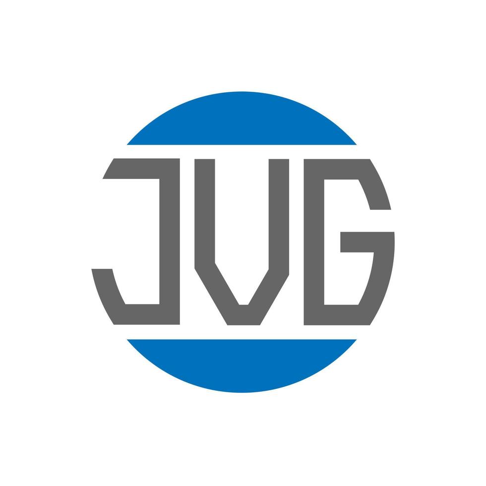 diseño de logotipo de letra jvg sobre fondo blanco. Concepto de logotipo de círculo de iniciales creativas jvg. diseño de letras jvg. vector