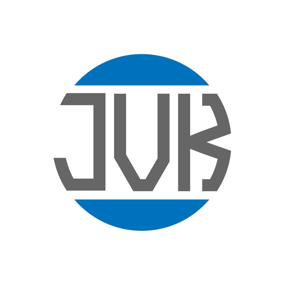 diseño de logotipo de letra jvk sobre fondo blanco. concepto de logotipo de círculo de iniciales creativas de jvk. diseño de letras jvk. vector