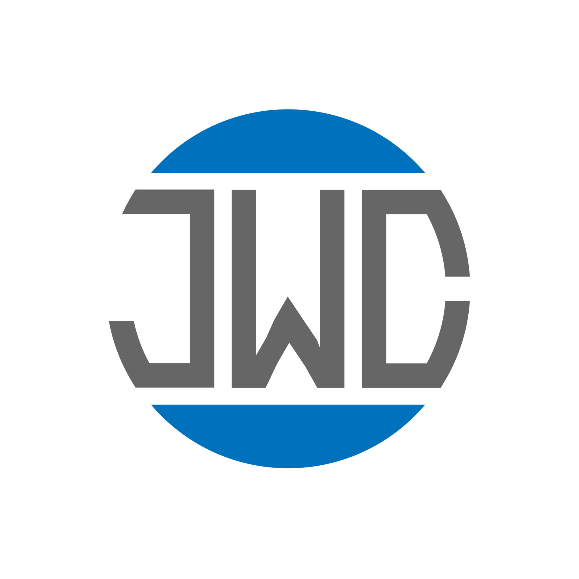 JWC letter logo design on white background. JWC creative initials circle logo concept. JWC