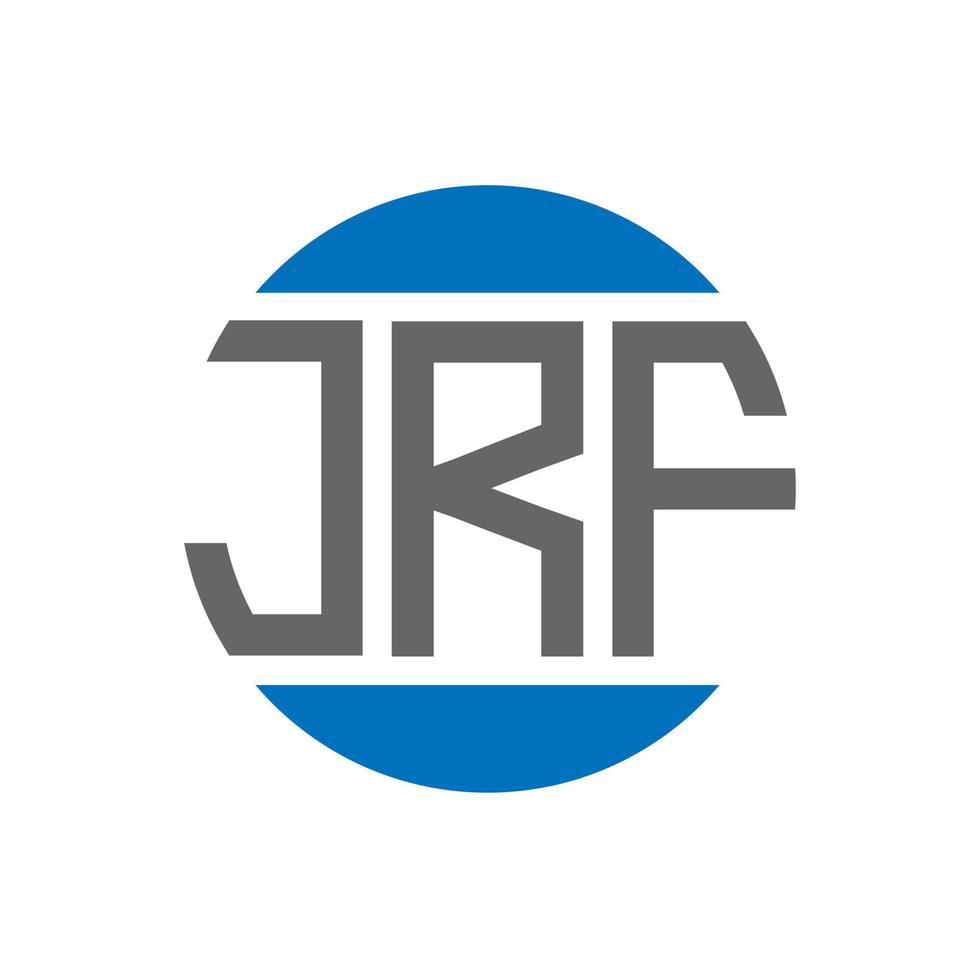 diseño de logotipo de letra jrf sobre fondo blanco. concepto de logotipo de círculo de iniciales creativas jrf. diseño de letras jrf. vector