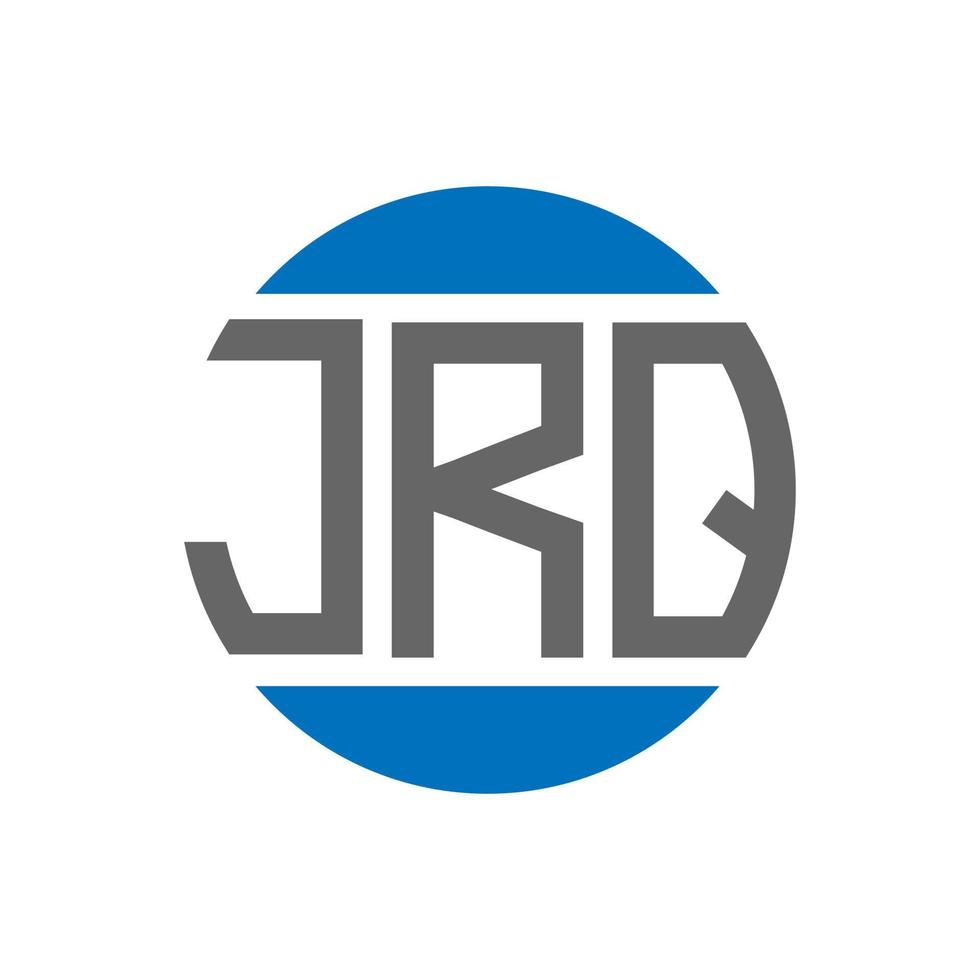 diseño de logotipo de letra jrq sobre fondo blanco. concepto de logotipo de círculo de iniciales creativas jrq. diseño de letras jrq. vector