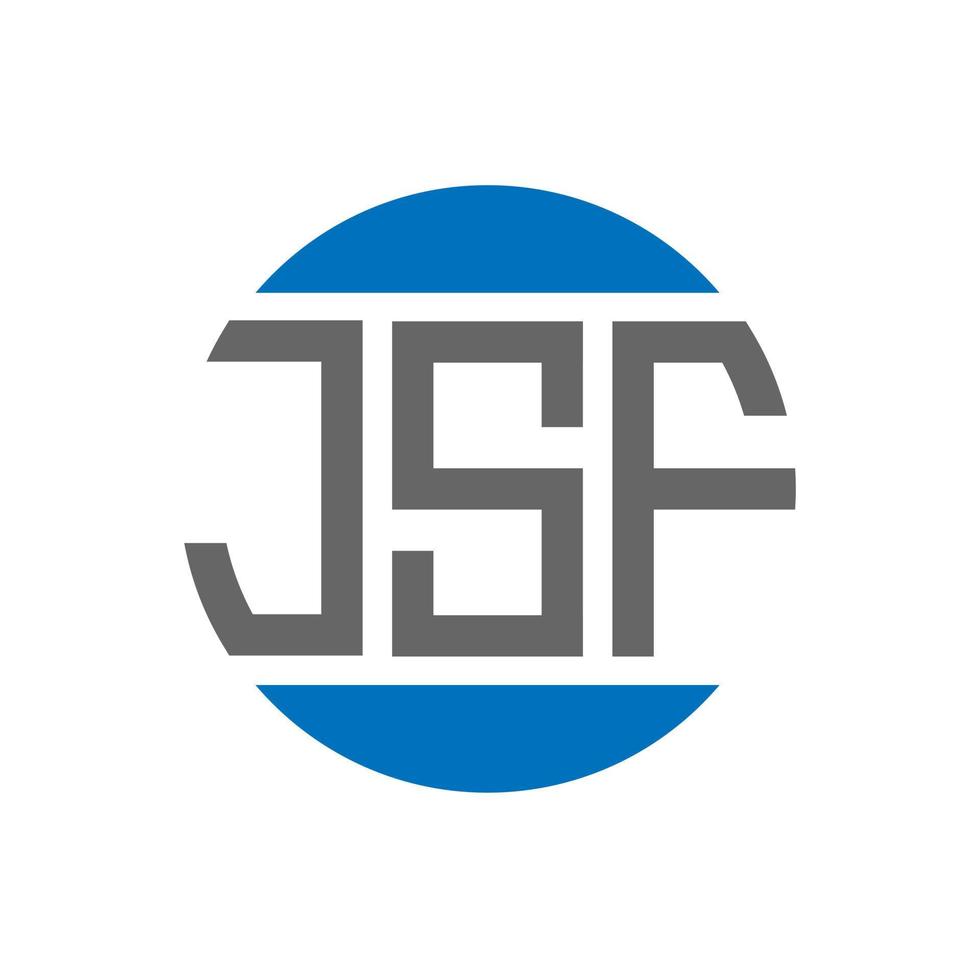 JSF letter logo design on white background. JSF creative initials circle logo concept. JSF letter design. vector