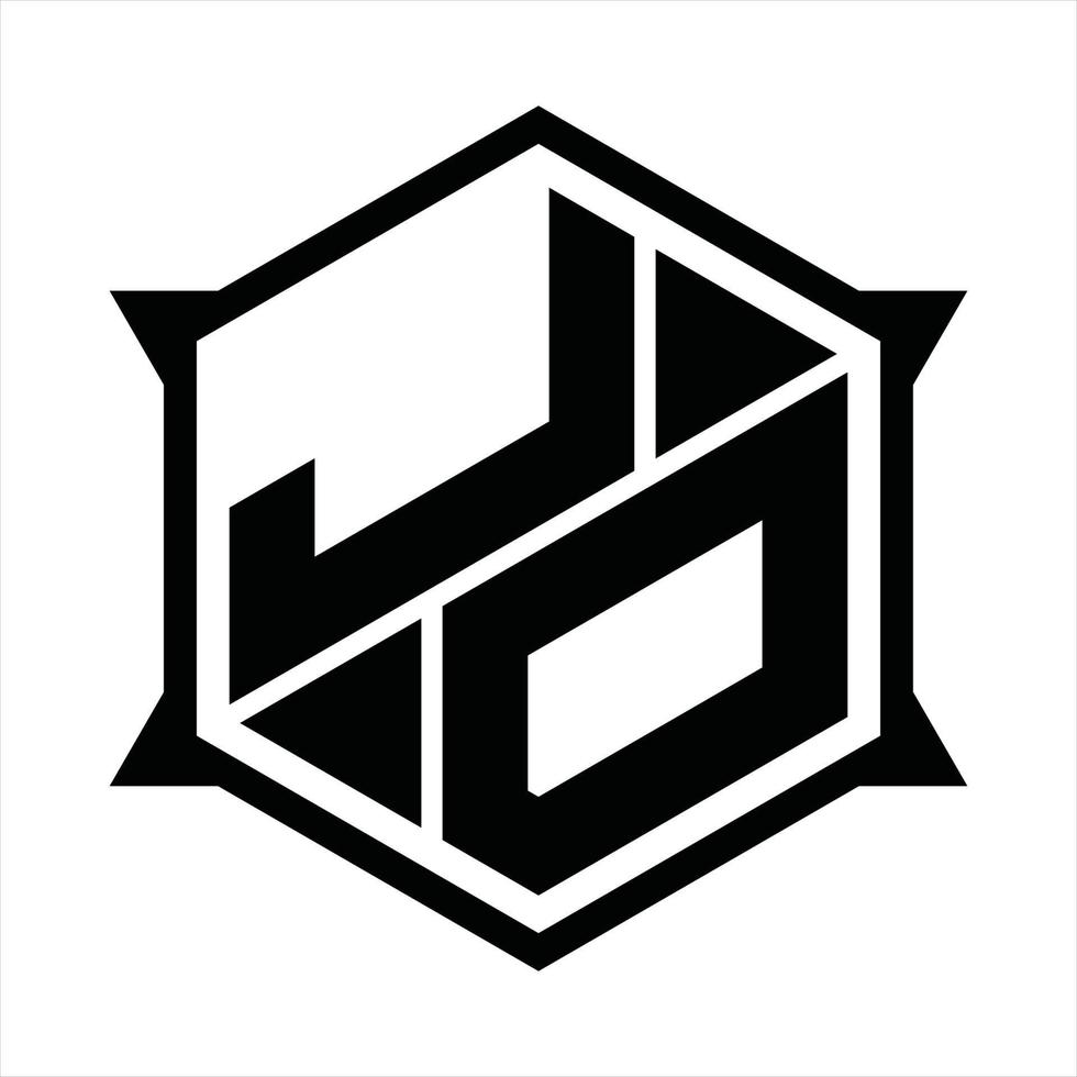 JO Logo monogram design template vector