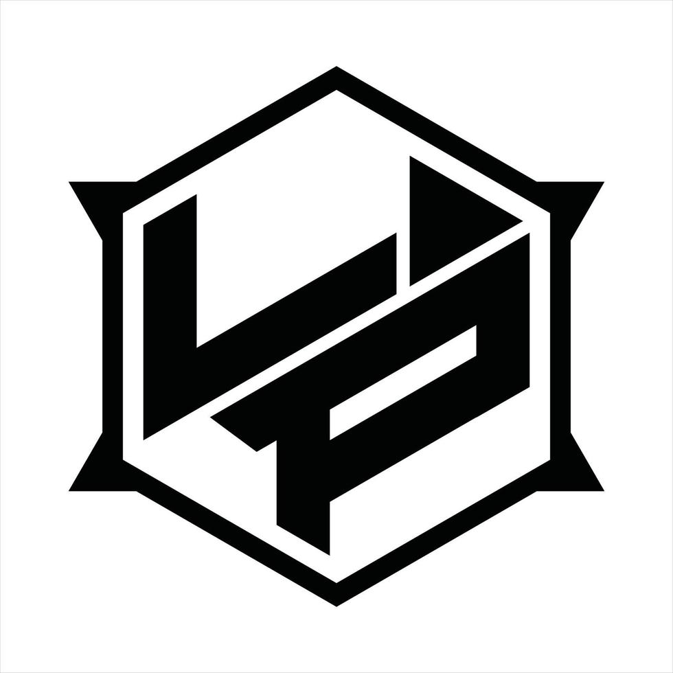 LP Logo monogram design template vector