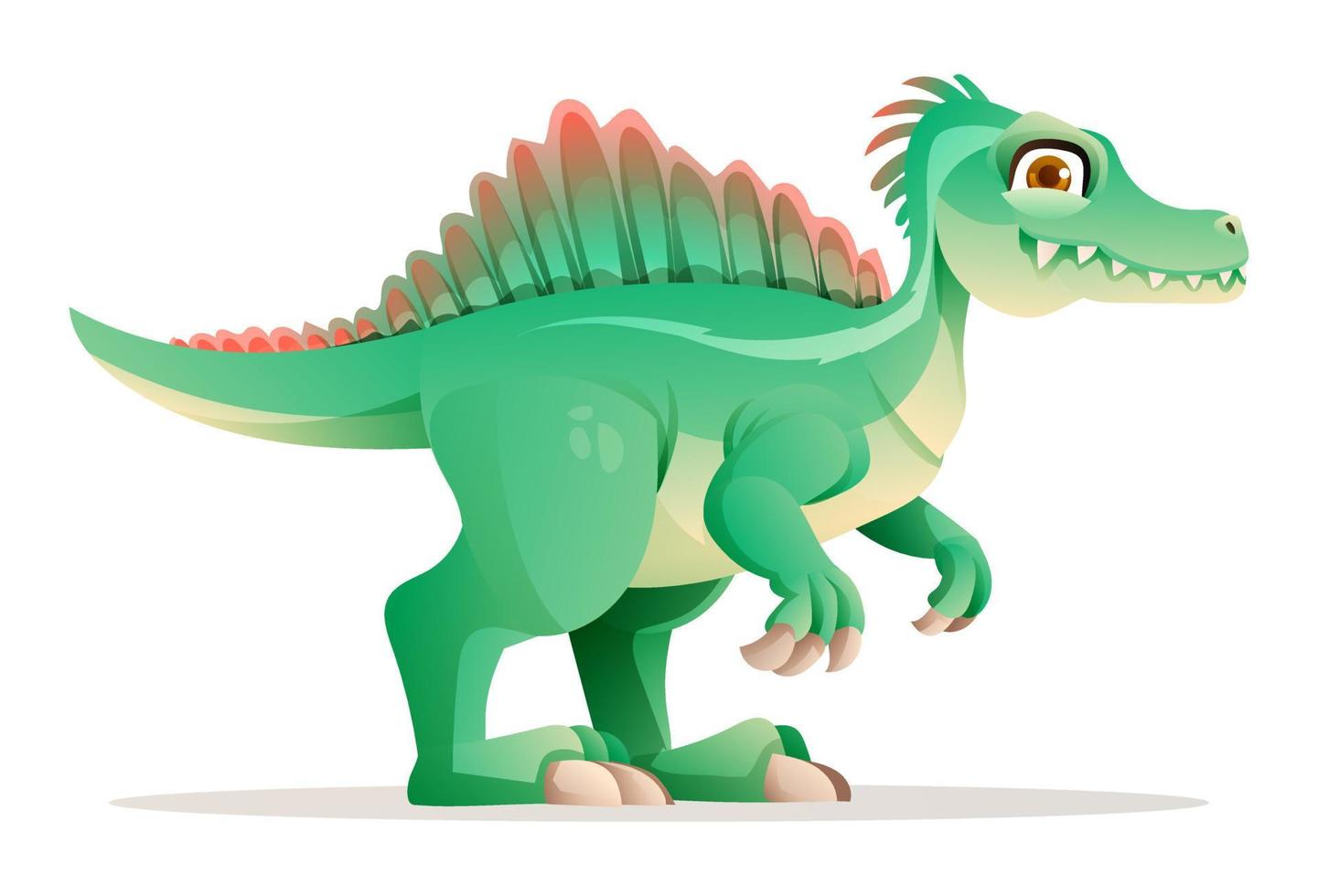 Lindos Dinosaurios Pequeños Con Un Marco En Estilo De Dibujos Animados a  Mano. Personajes Divertidos Y Coloridos Con Palmera Volcá Ilustración del  Vector - Ilustración de mariposa, dinosaurio: 238545094