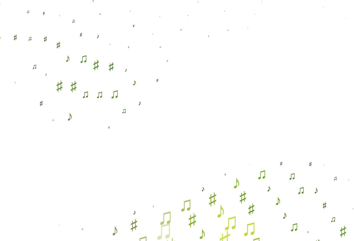 Light Green vector template with musical symbols.