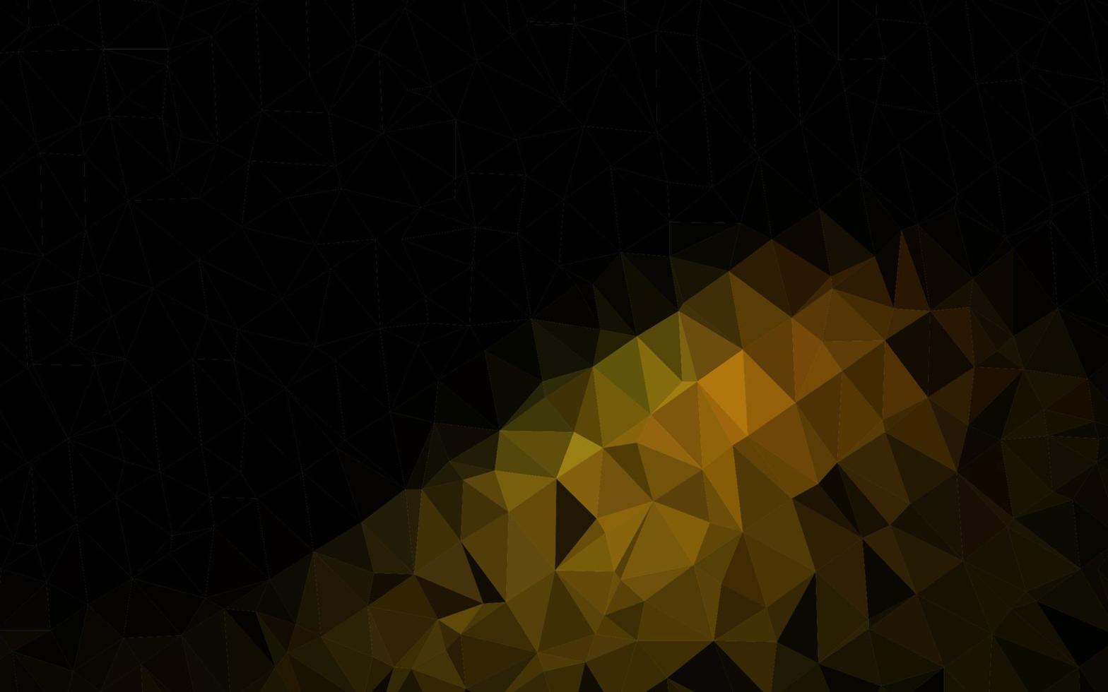 Dark Yellow, Orange vector low poly layout.