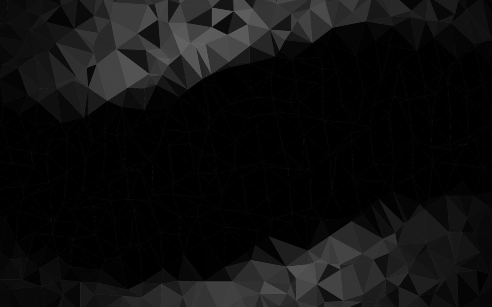 Dark Silver, Gray vector polygon abstract background.