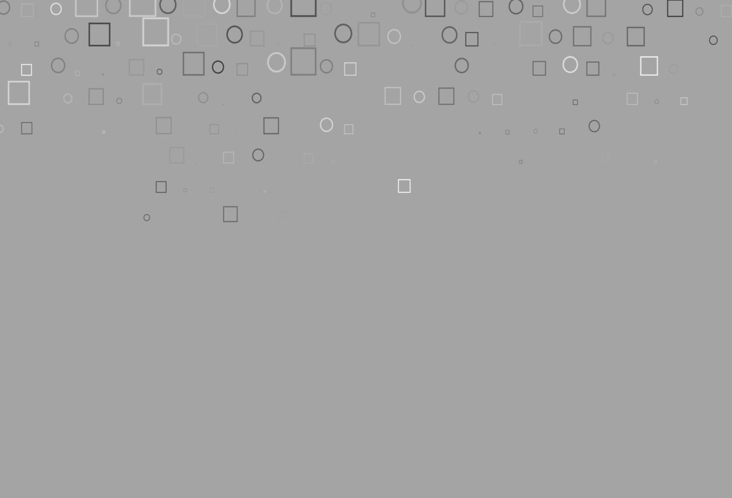 Light Silver, Gray vector texture with disks, rectangles.