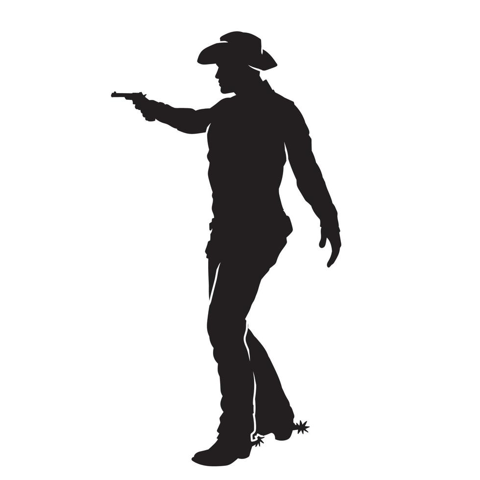 leaning cowboy silhouette