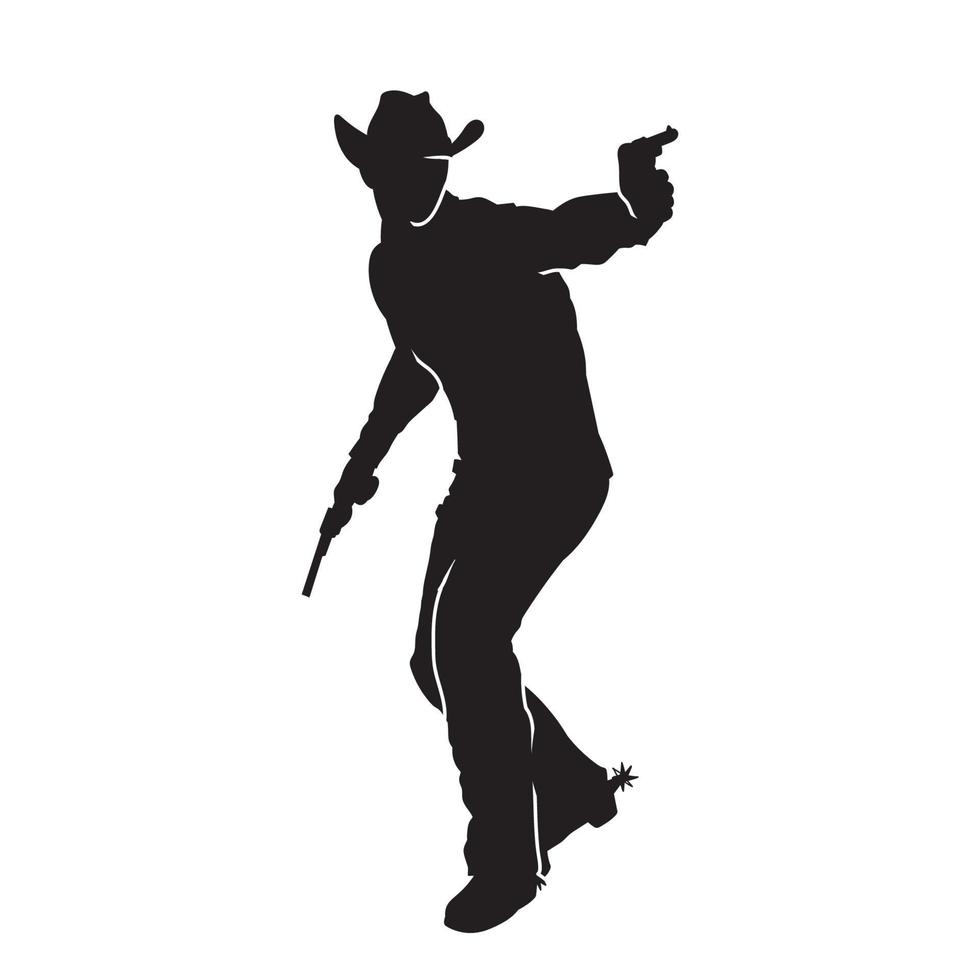 leaning cowboy silhouette