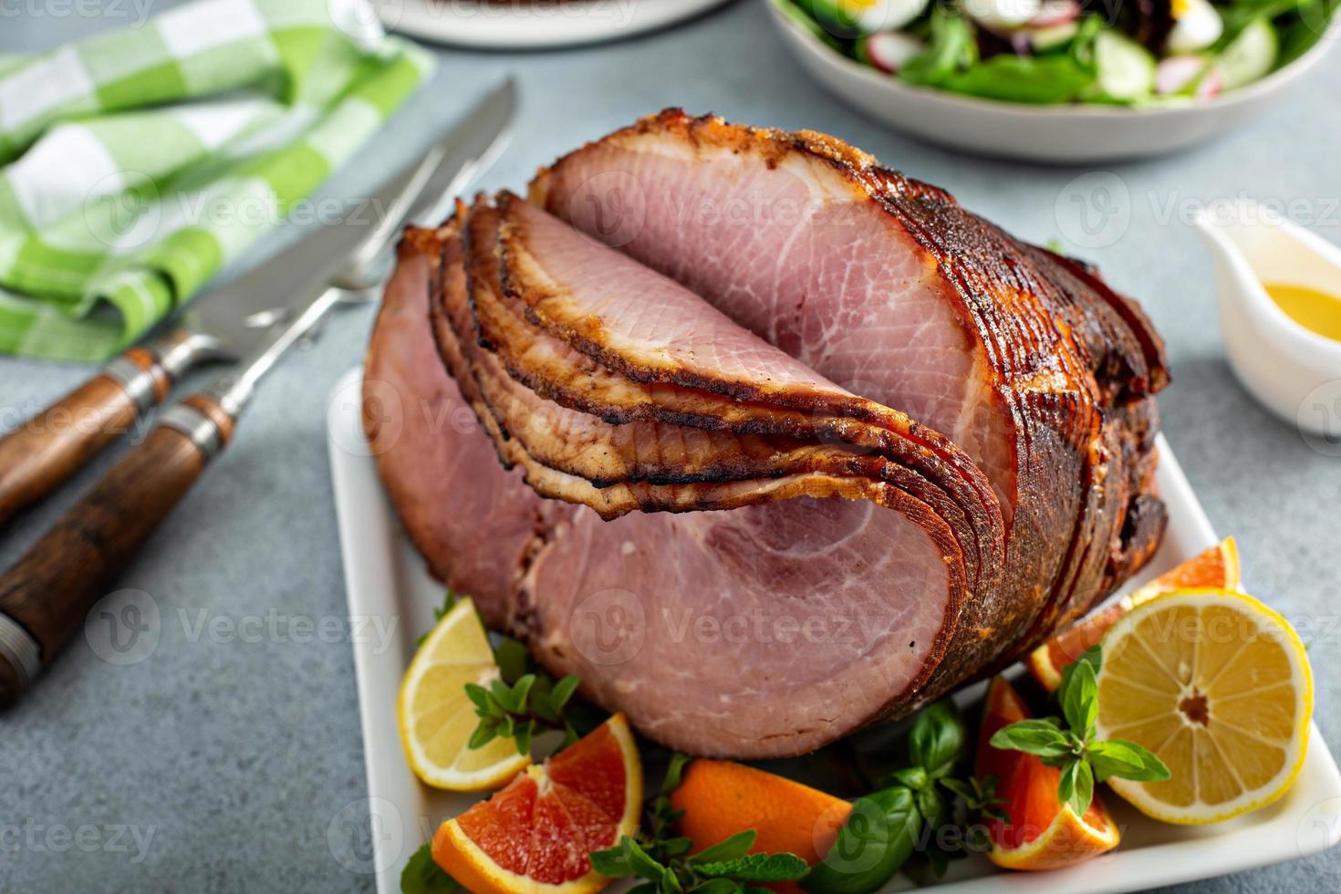 Easter ham for brunch photo