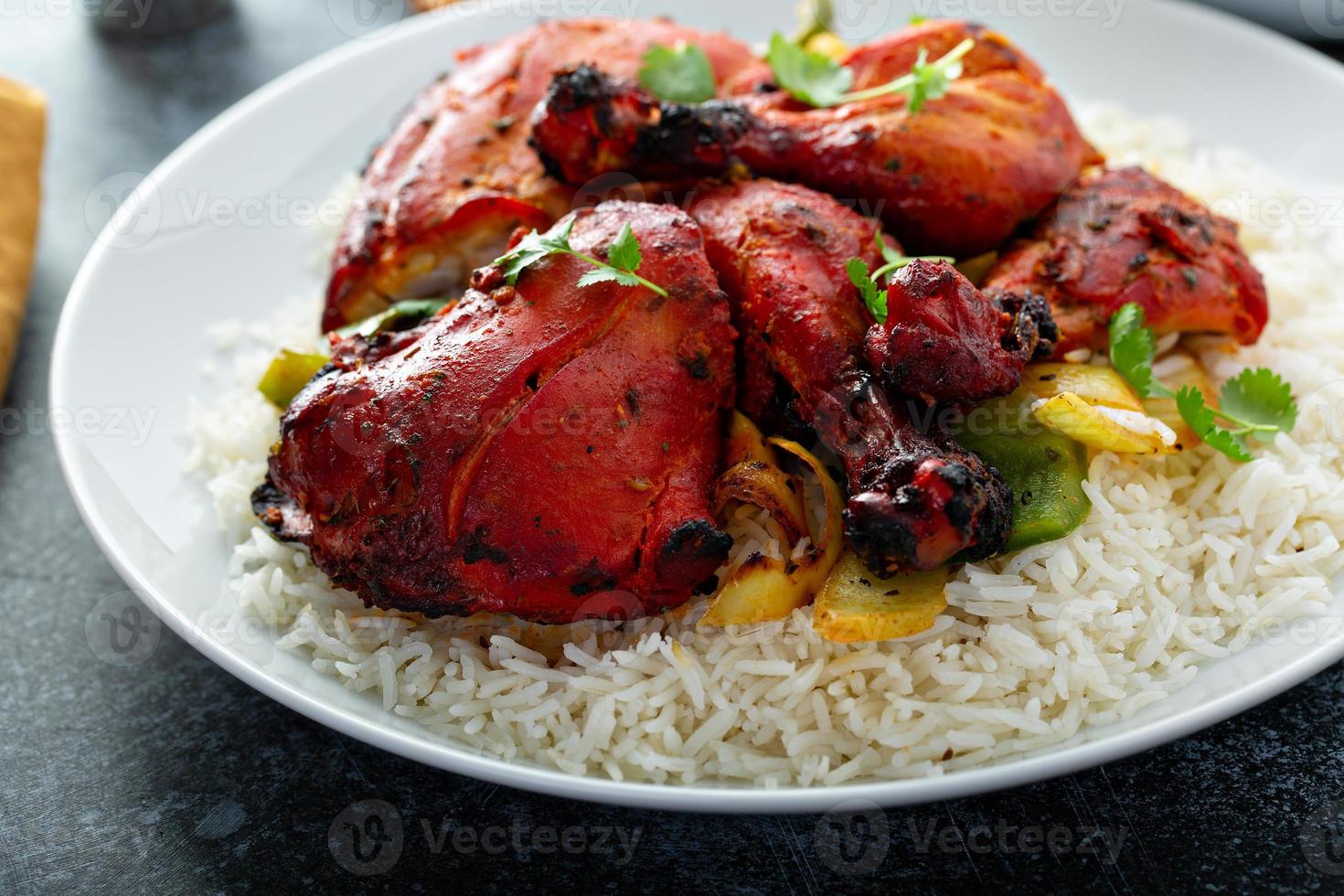 Whole tandoori chicken photo