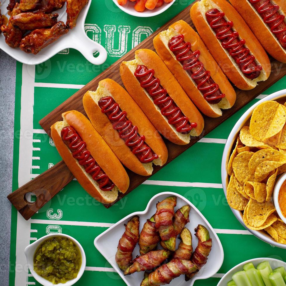 Hot dogs for game day photo