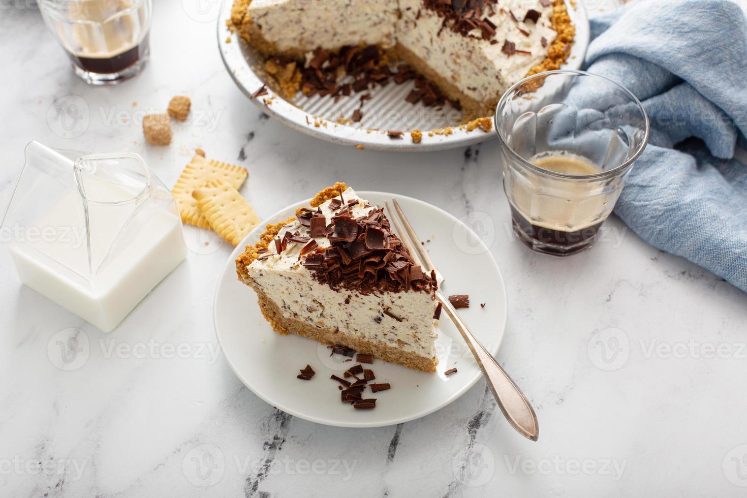 Ricotta and chocolate Cannoli pie photo