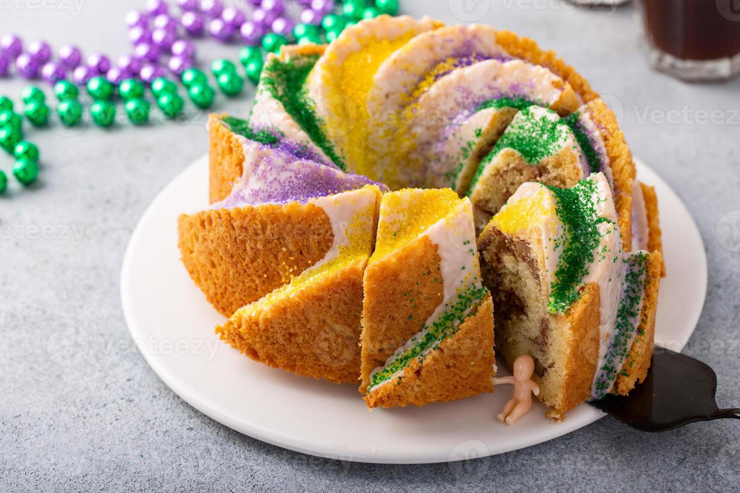 King cake with traditional decoration photo