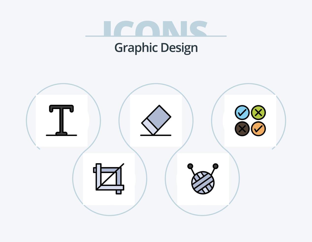 Design Line Filled Icon Pack 5 Icon Design. . . left. points. circle vector